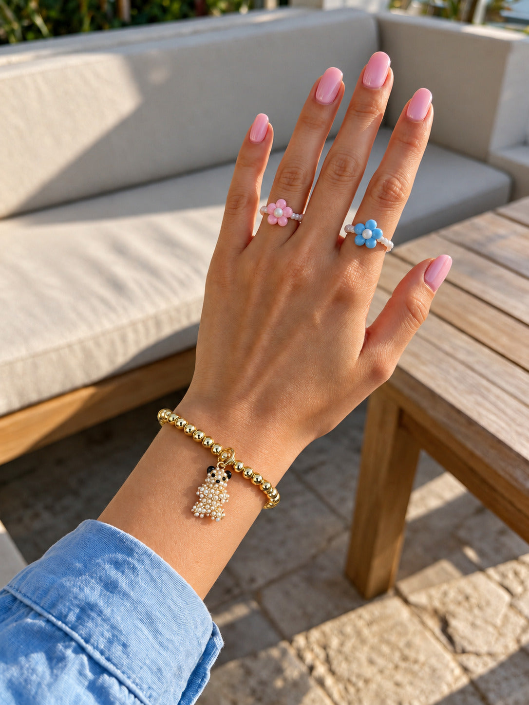 Pulsera de Bolitas con Perrito