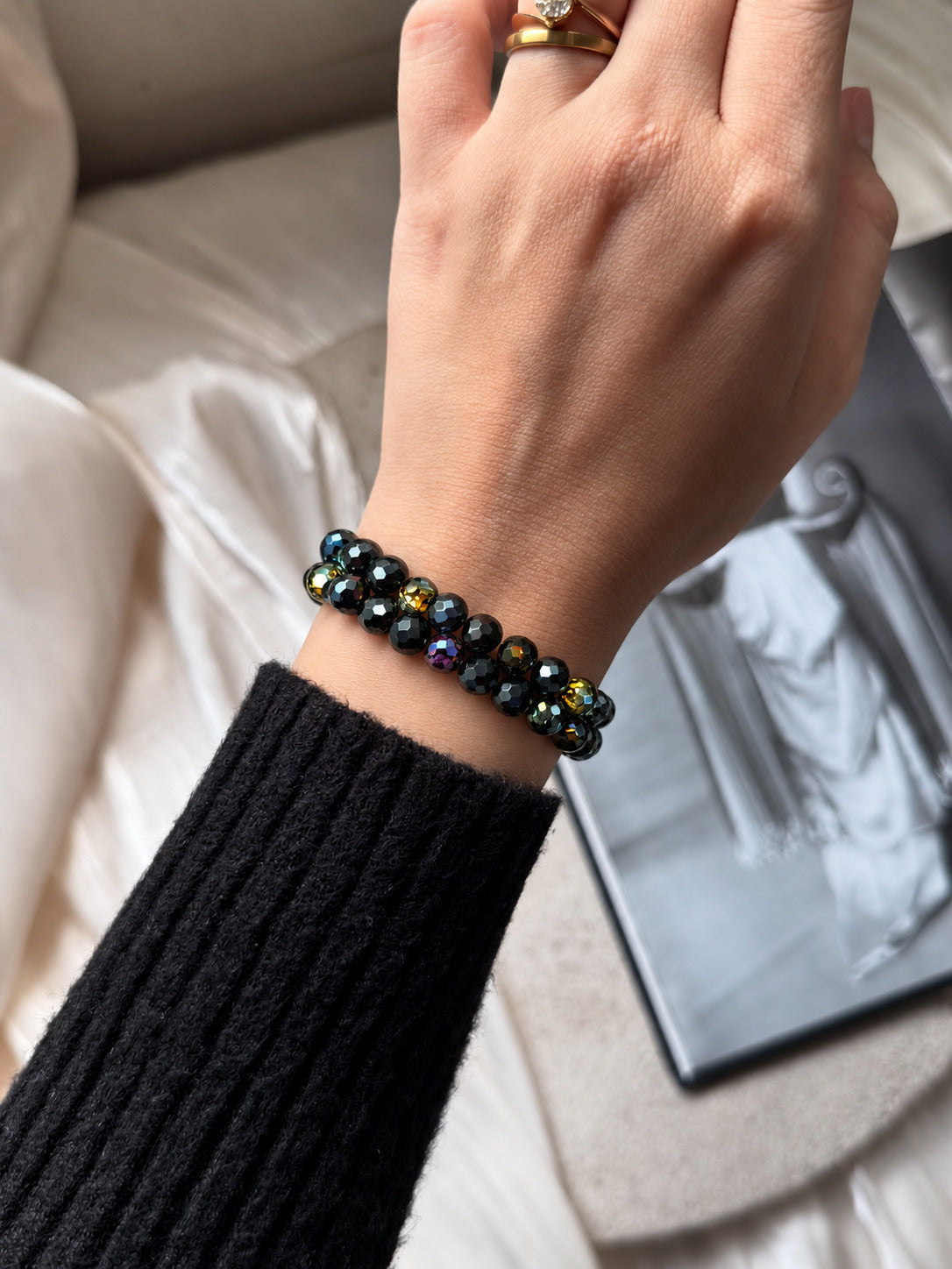 Pulsera Doble Negra