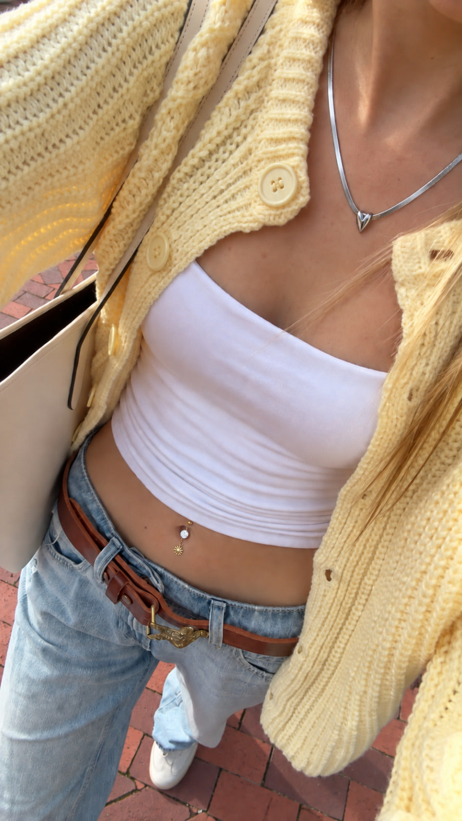 Collar de Cadena Planchada con Corazoncito