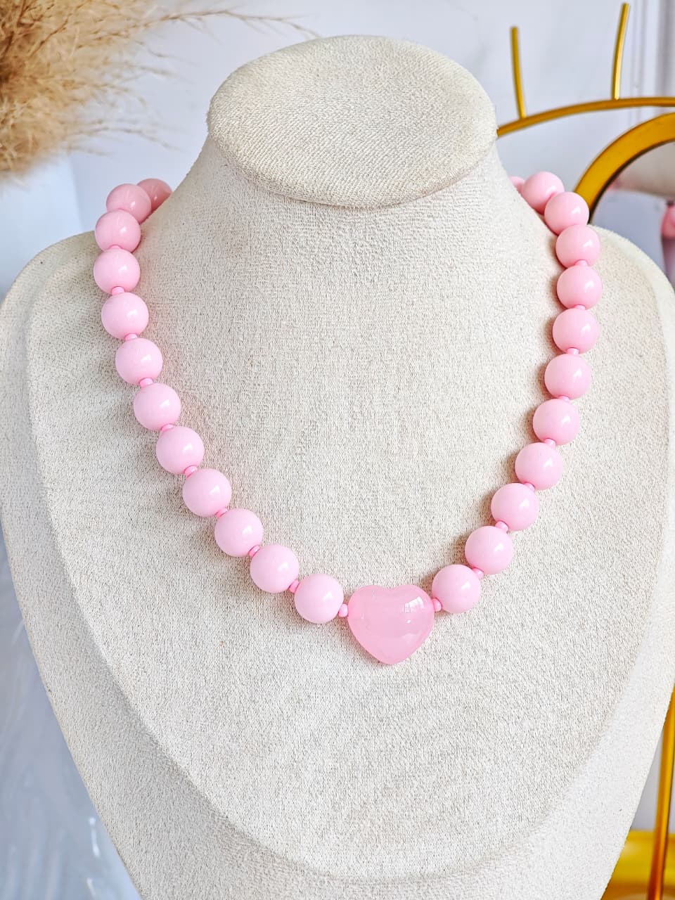 Collar de Corazón y Bolitas