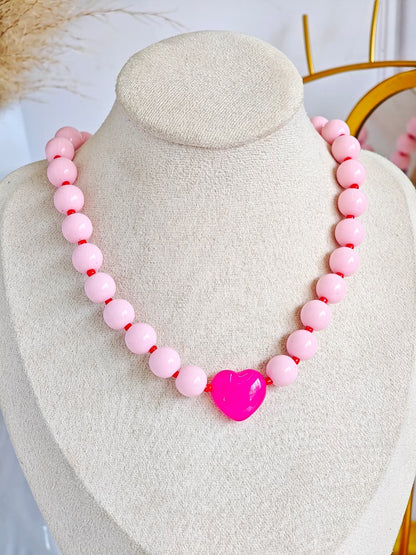 Collar de Corazón y Bolitas