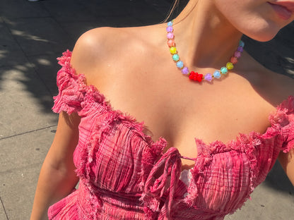 Collar de Colores con Osito Panda