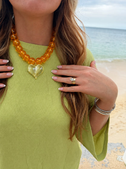 Collar Maxi de Bolas y Corazón