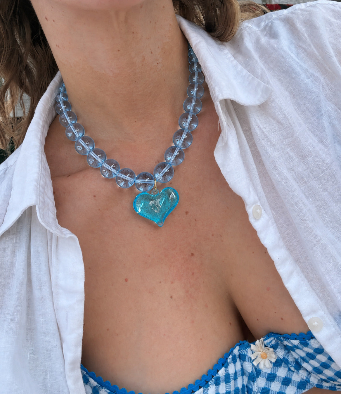 Collar Maxi de Bolas y Corazón