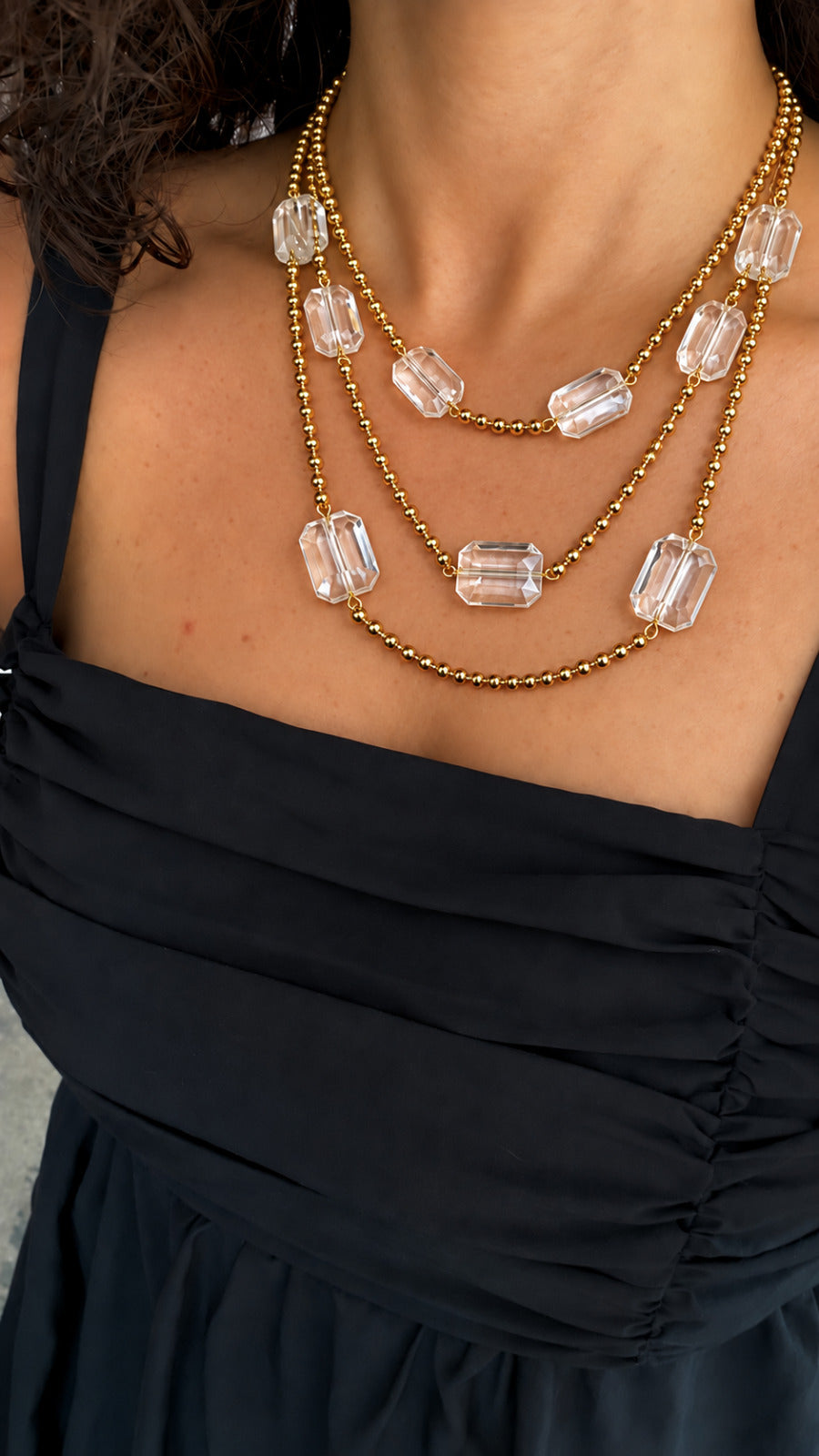 Collar de Cristales Cuadrados