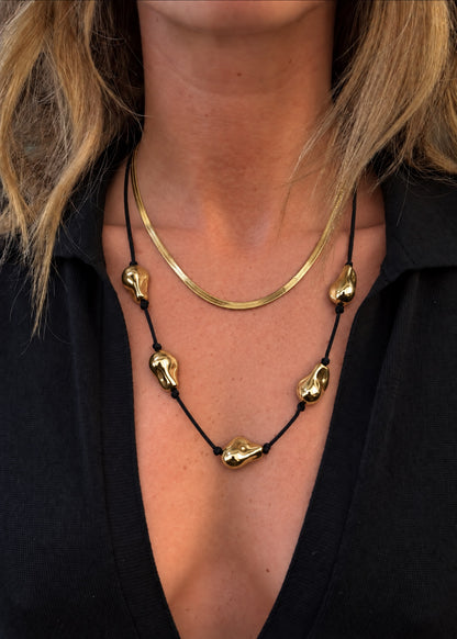 Collar Doble de Cadena Planchada