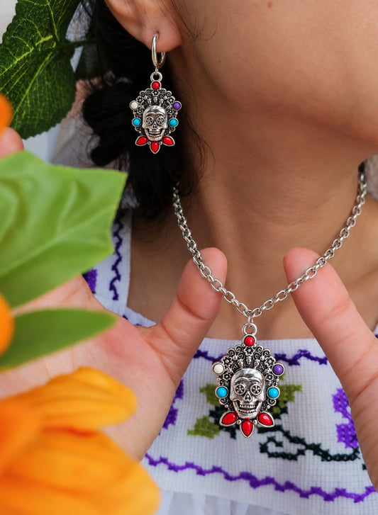Collar Frida Kahlo Dia de Muertos