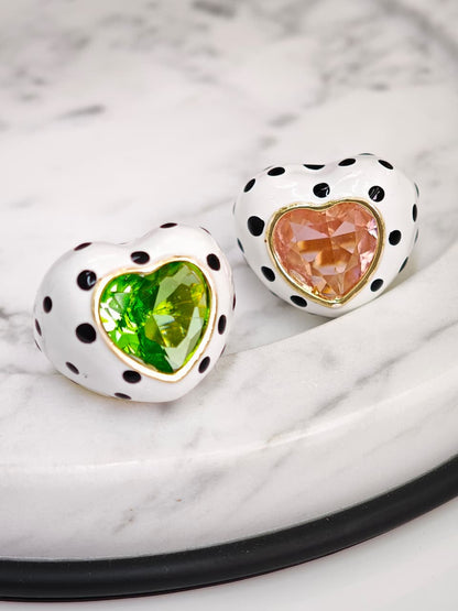 Anillos de Corazón con Piedra