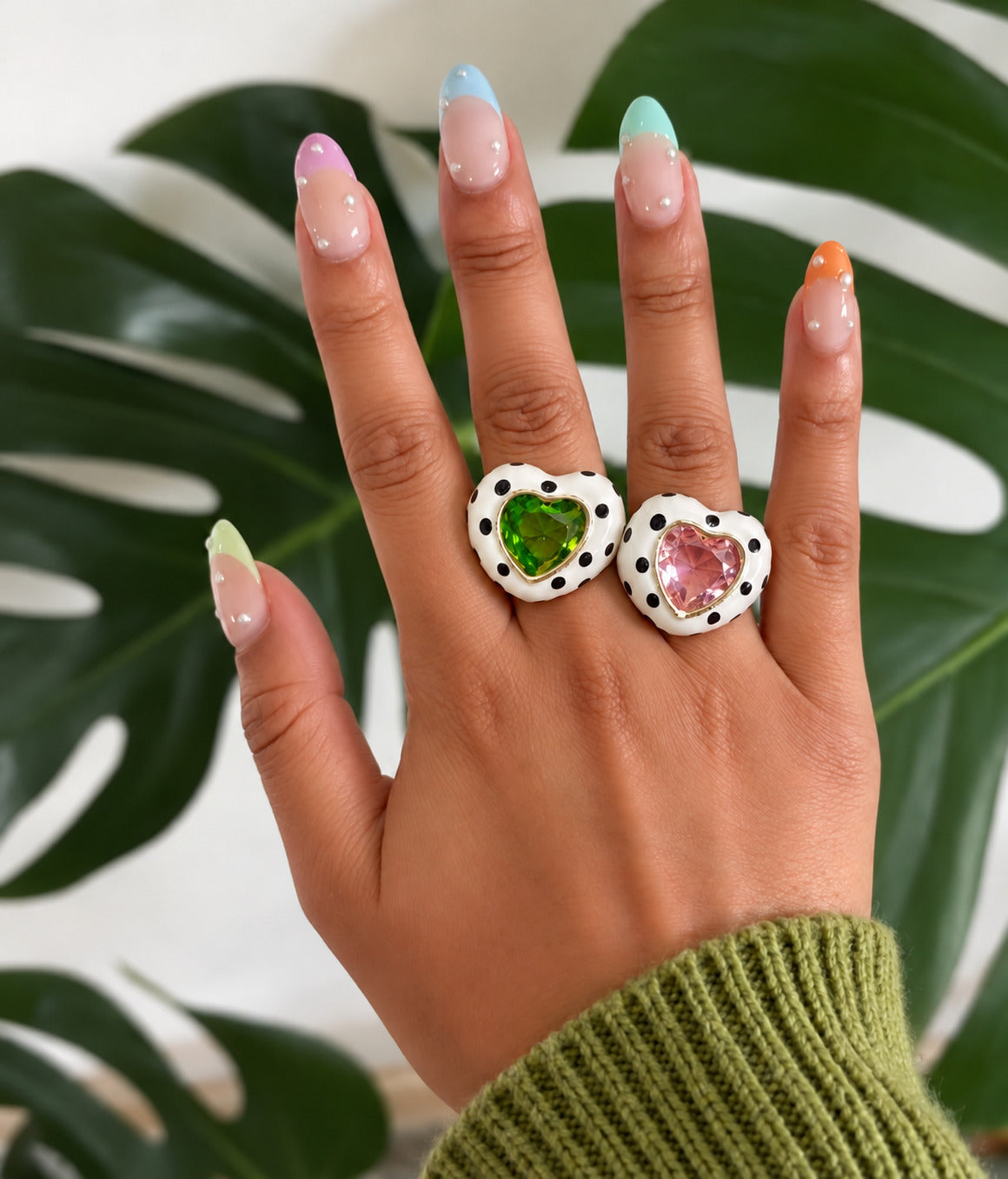 Anillos de Corazón con Piedra