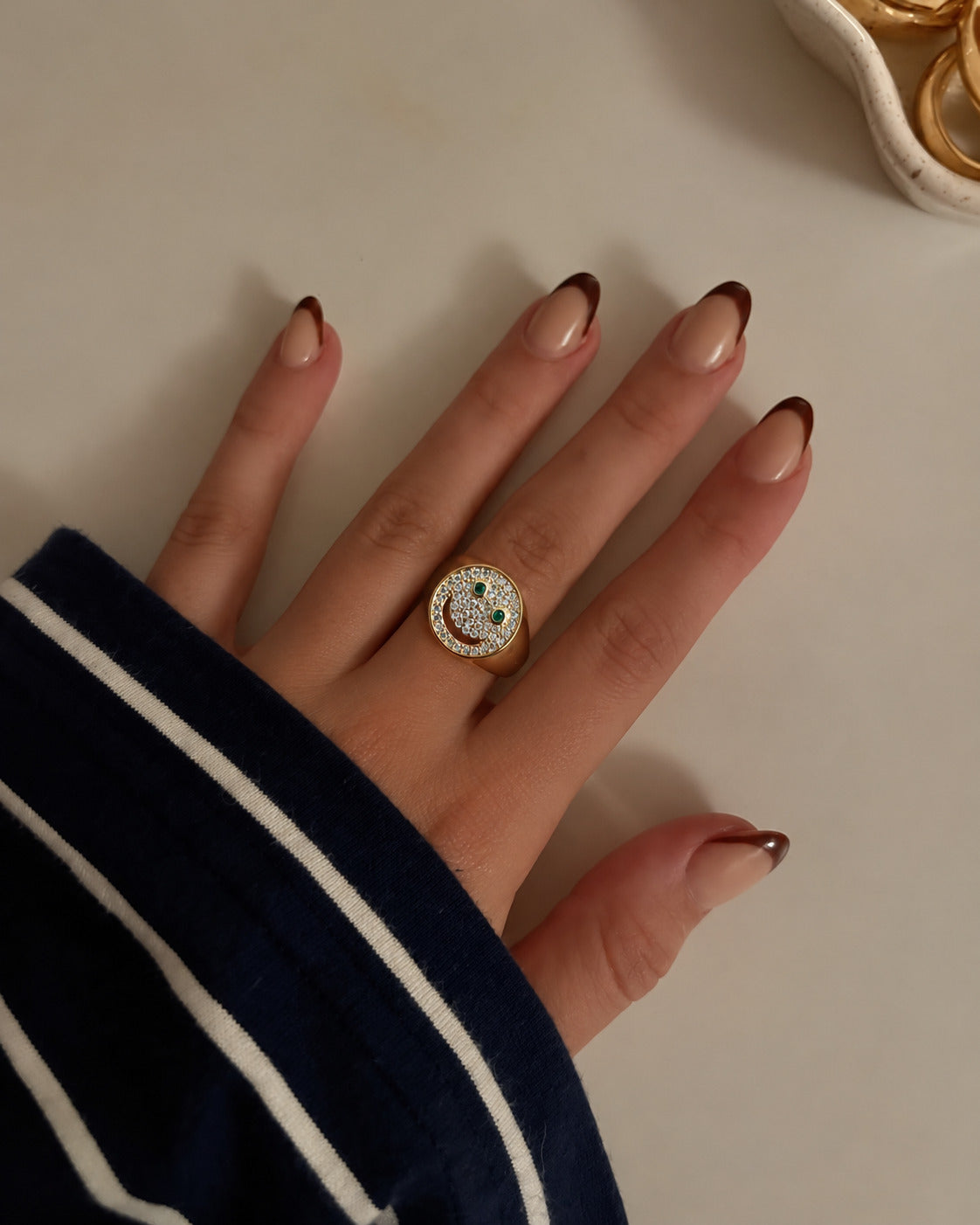 Anillo Happy Face Brilloso