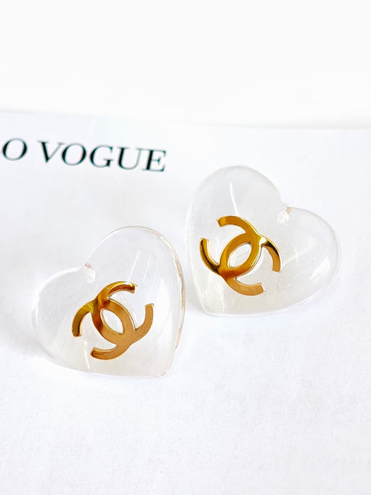 Aretes Chanel de Corazón