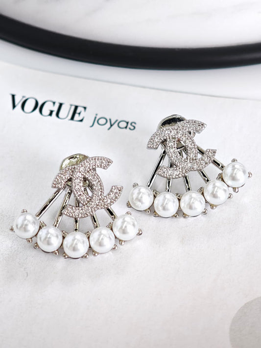 Aretes Chanel de Perlitas