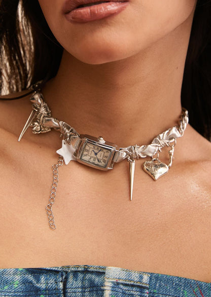 Choker de Reloj Cuadrado