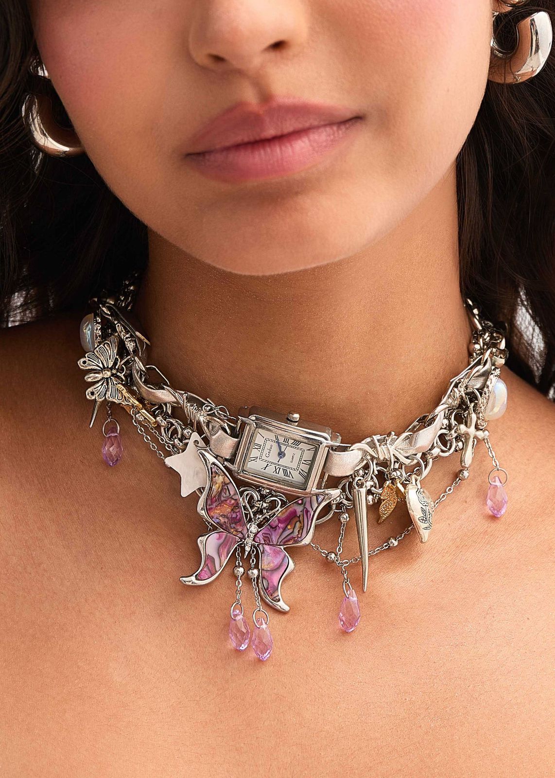 Choker de Reloj Cuadrado