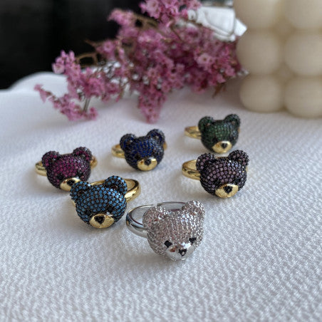 Anillo Osito Zirconias