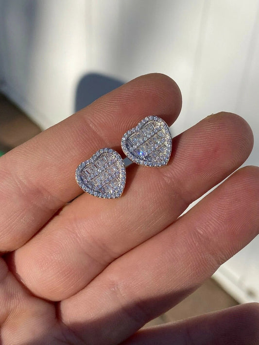 Aretes de Corazon con Zirconias