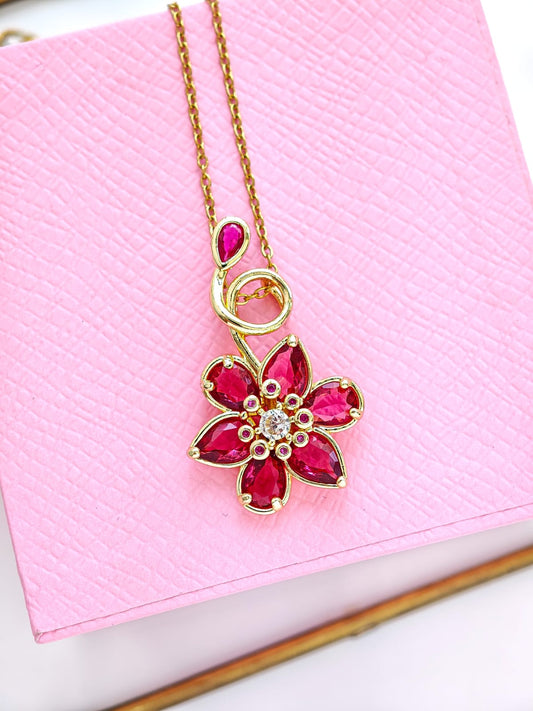 Collar Swarovski de Flor