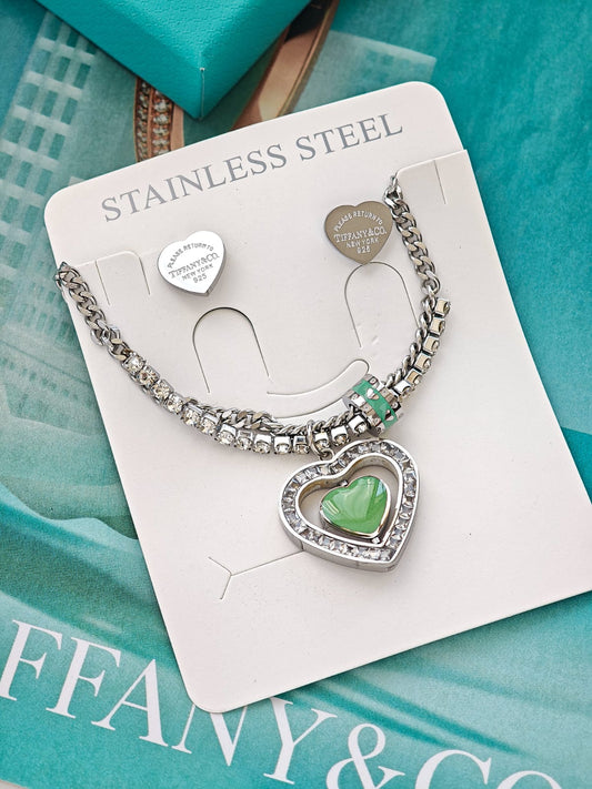 Set de Tiffany con Corazón en Medio
