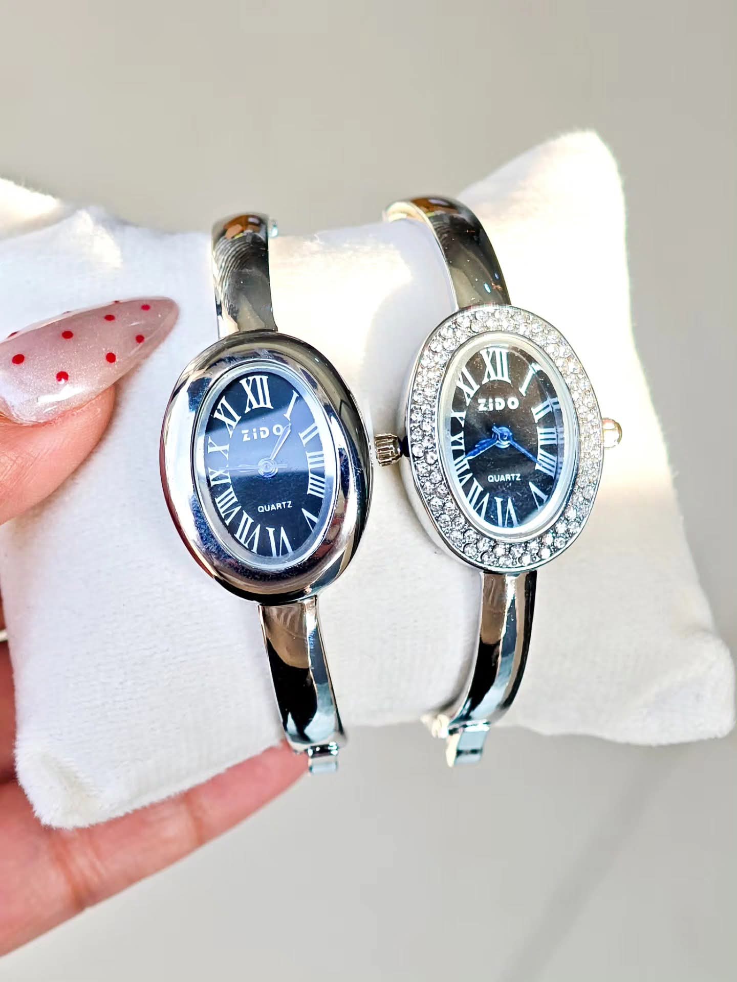 Reloj Dupe Cartier Baignoire Plateado con Negro