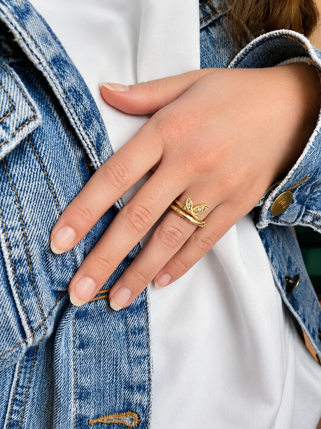 Anillo Hojitas Mini