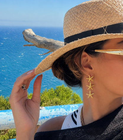 Aretes Colgantes de Estrellas