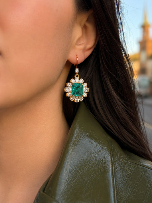 Aretes de Piedra Verde