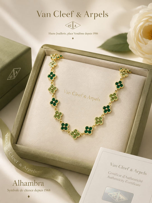 Collar VC de Flor Verde