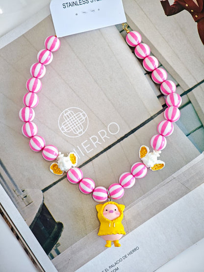 Collar de Bolas y Cerdito