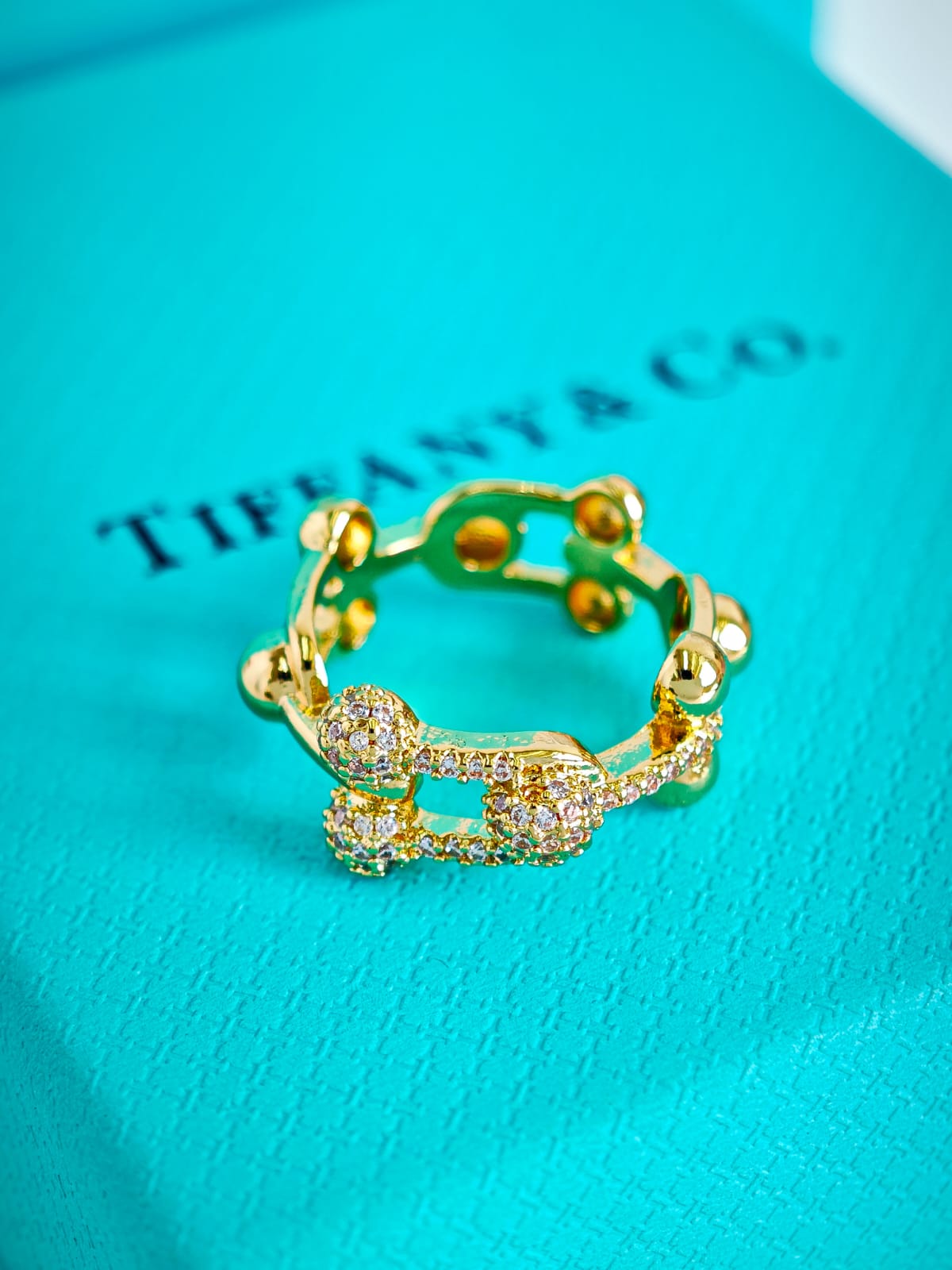 Anillo Tiffany con Brillo