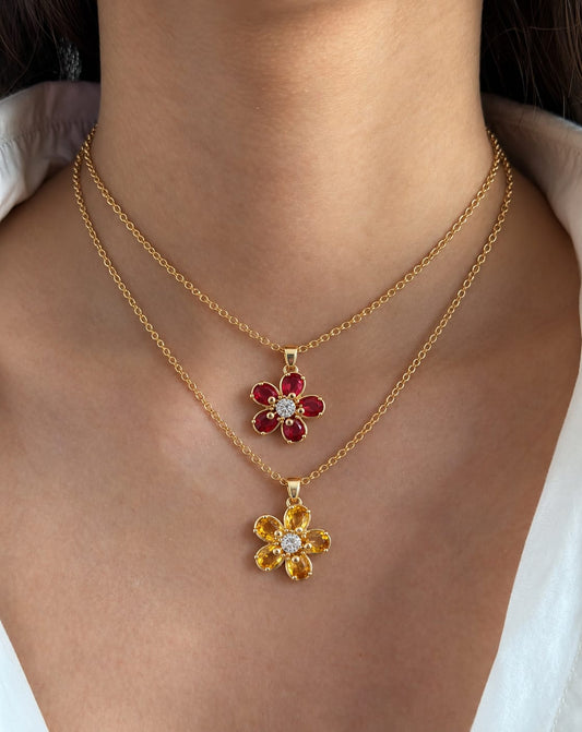 Collar Tipo Swarovski de Flor