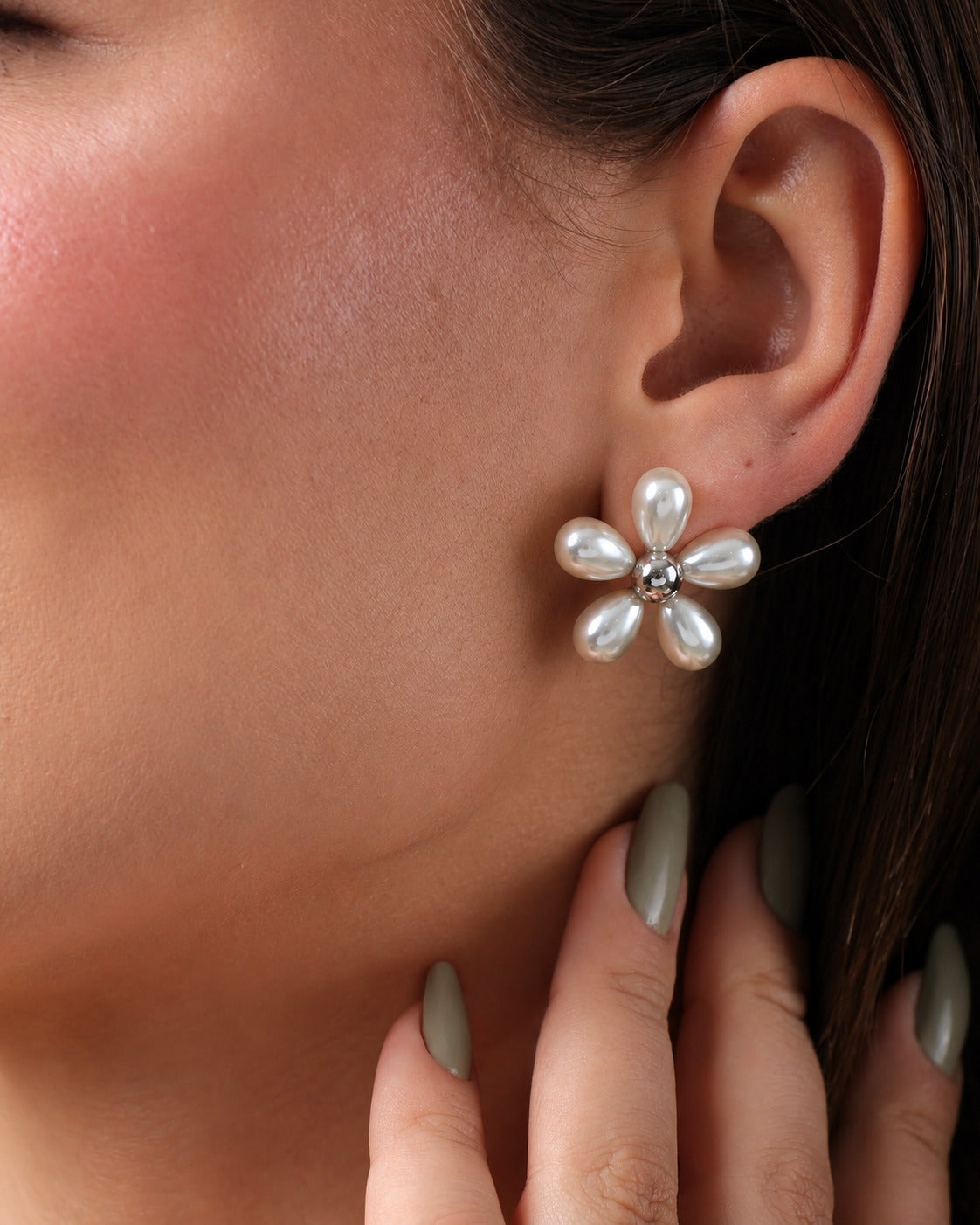 Aretes Flor de Perla