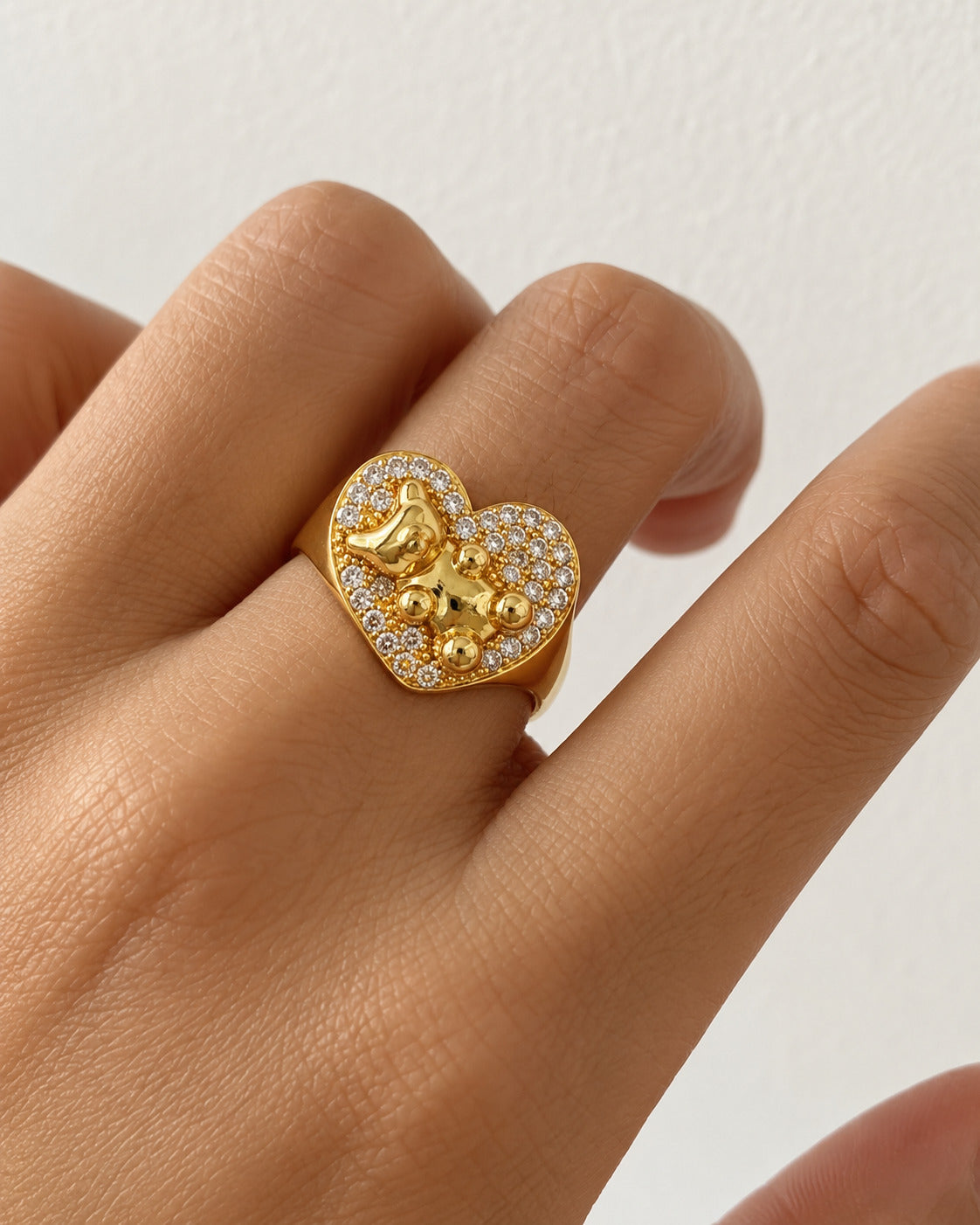 Anillo de Corazón con Osito
