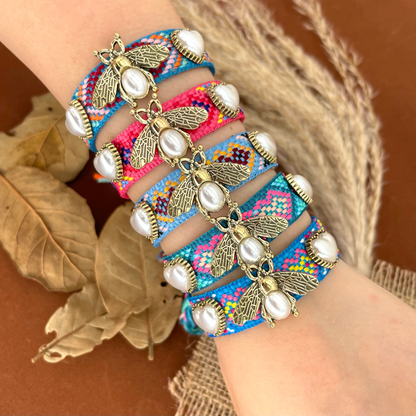 Pulsera Tejida Abeja