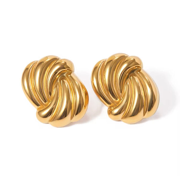 Aretes Chunky Entrelazados