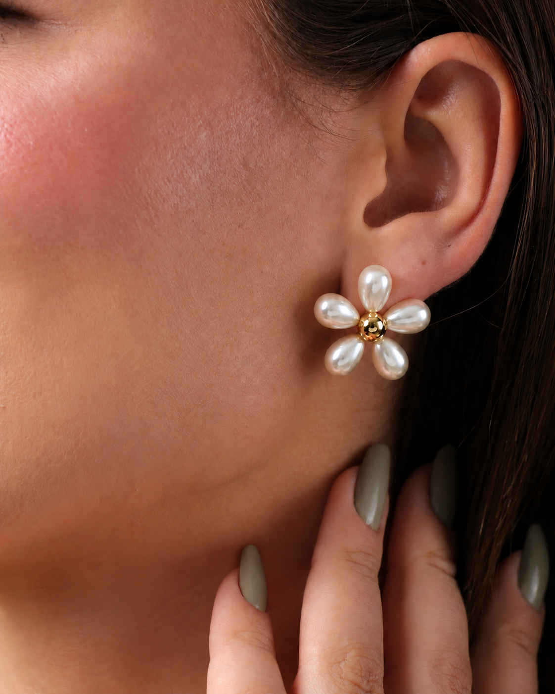 Aretes Flor de Perla