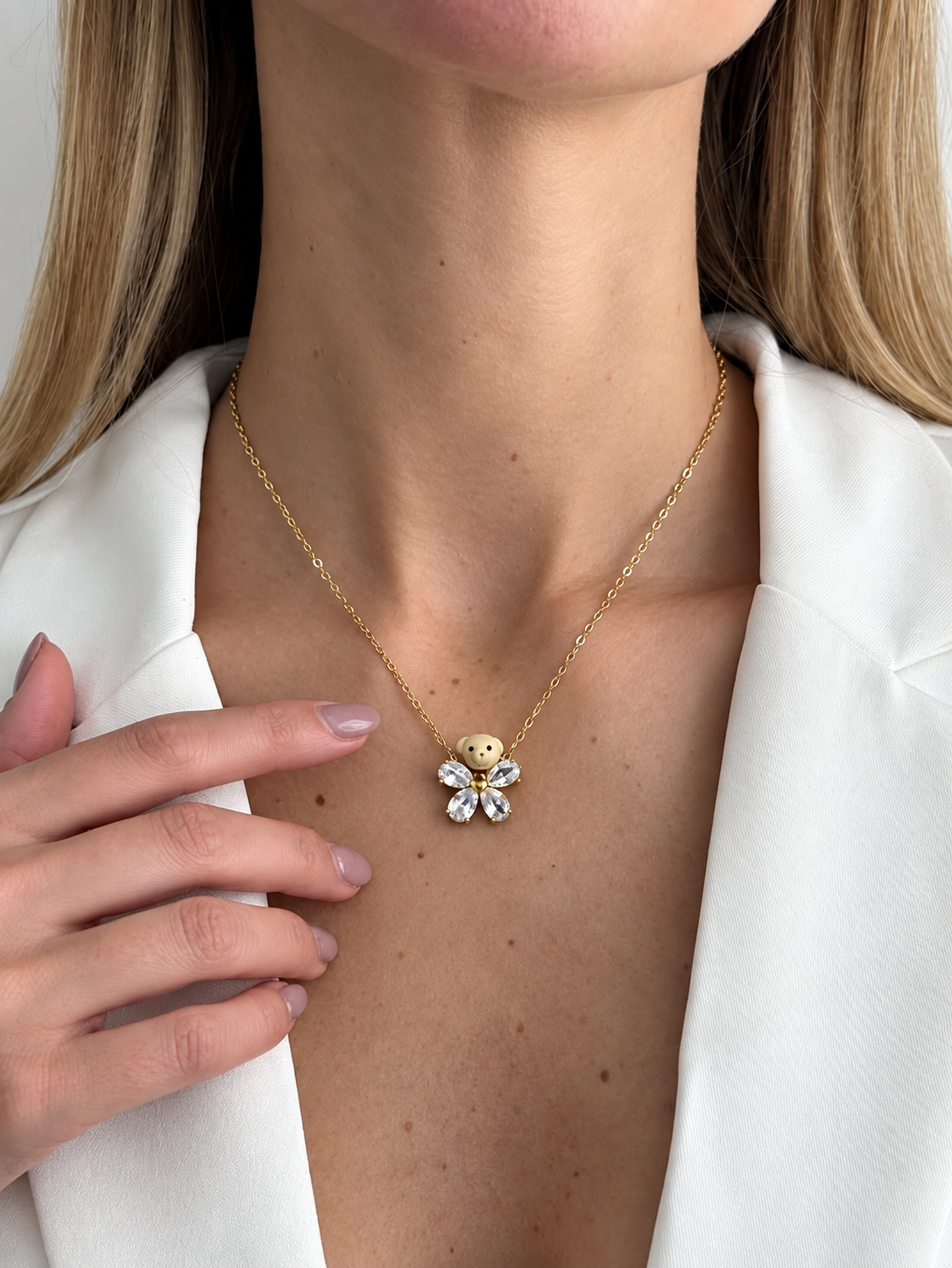 Collar de Osito con Piedra
