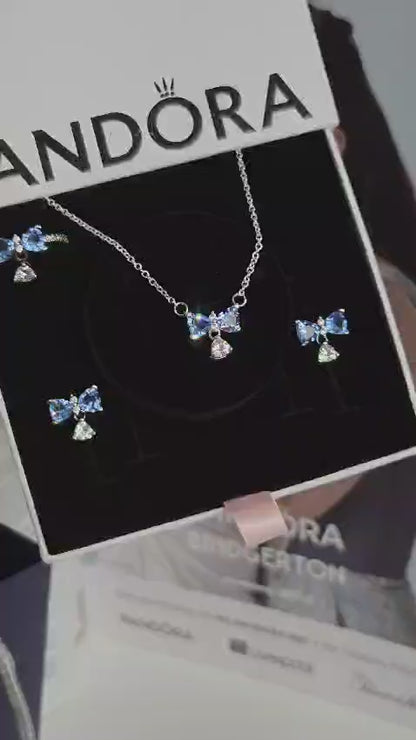 Set Pandora Moño Azul Bridgerton