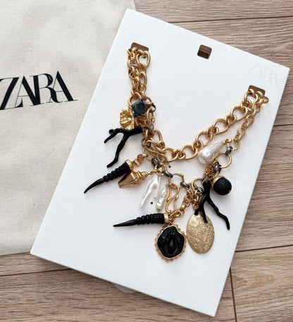 Collar Zara dijes Negros