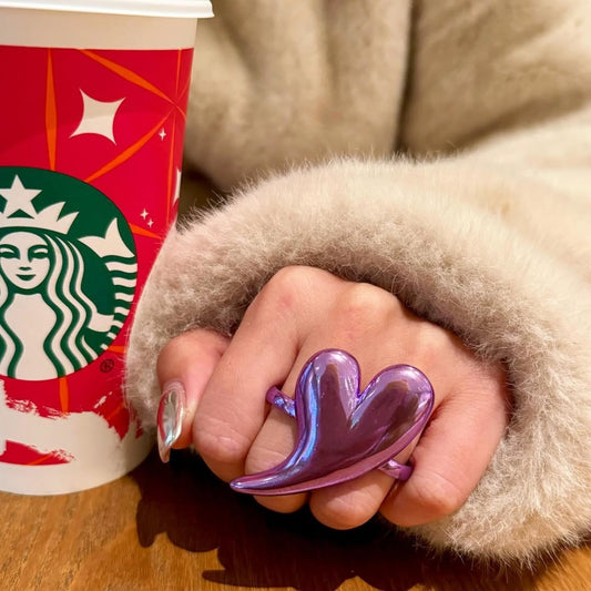 Anillo Corazon Metálico